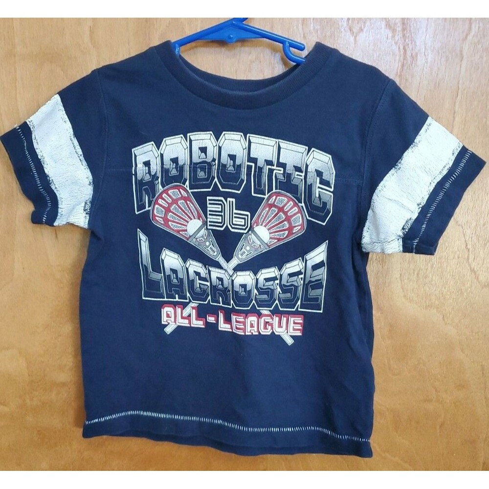 Boy's Children's Place blue Robotic Lacross all league t shirt